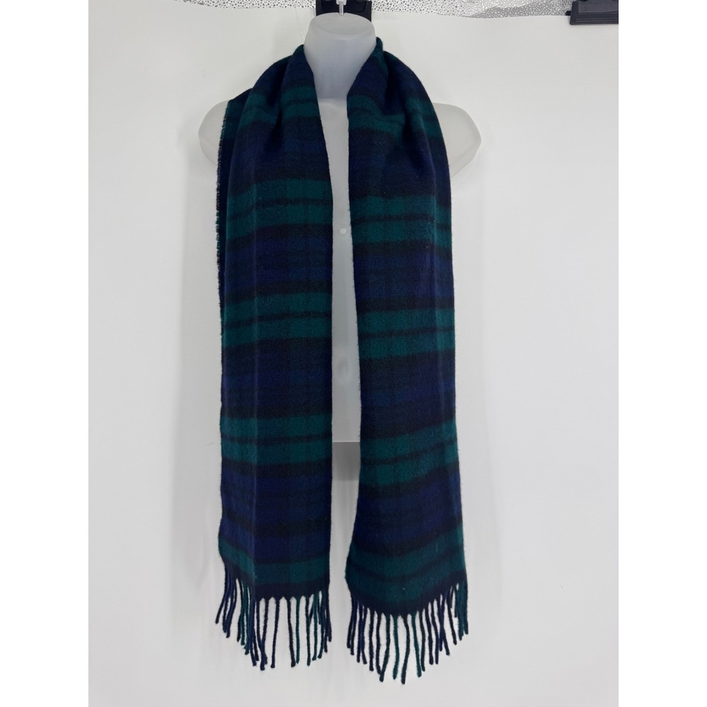 Scots Regal Scarf Unisex OS Lambswool Plaid Black Watch Scotland Preppy Winter
